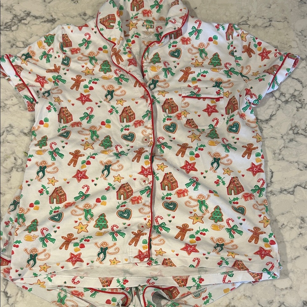 Roller Rabbit Gingerbread Party Polo Pajama Set Small - Picture 3 of 8
